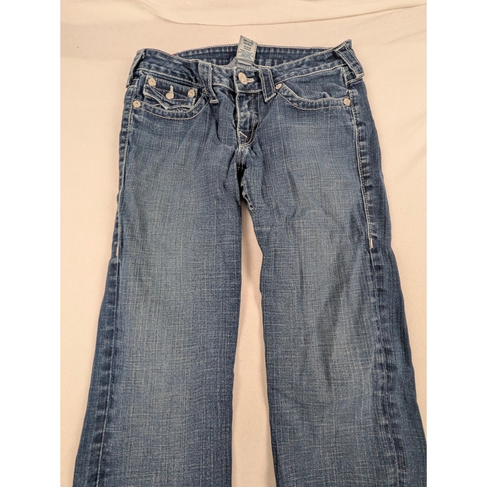 True Religion Billy Straight Leg Jeans Mens 31 Blue Medium Wash Made in USA - Picture 5 of 16
